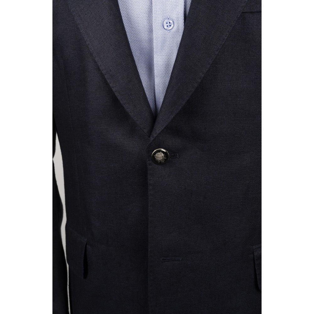Inked Blue Linen Jacket