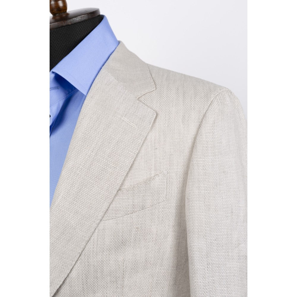 Beige Linen Jacket Elevated Style