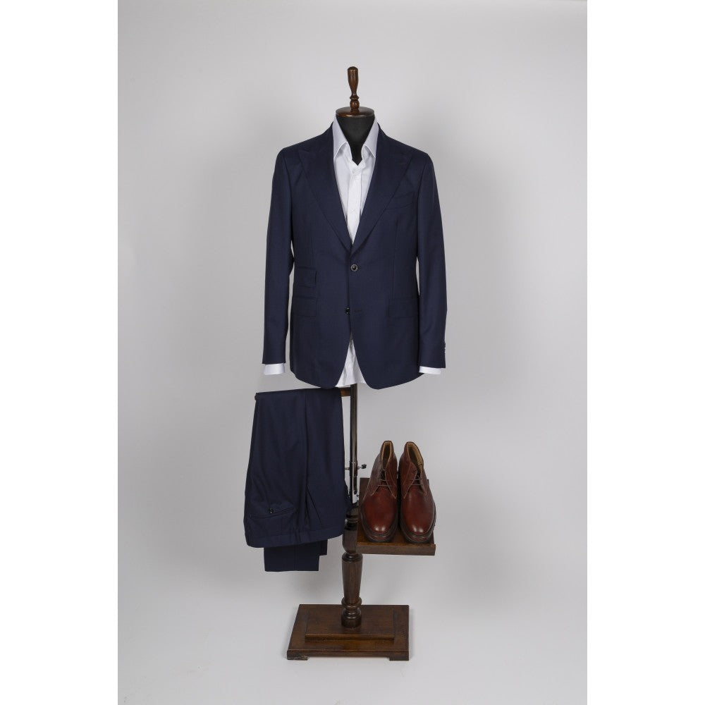 Rich Navy Blue Wool Suit