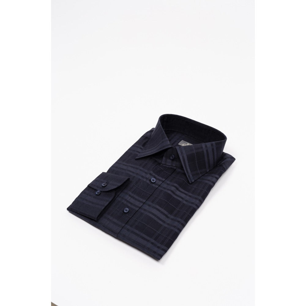Dark Blue Classic Cotton Shirt