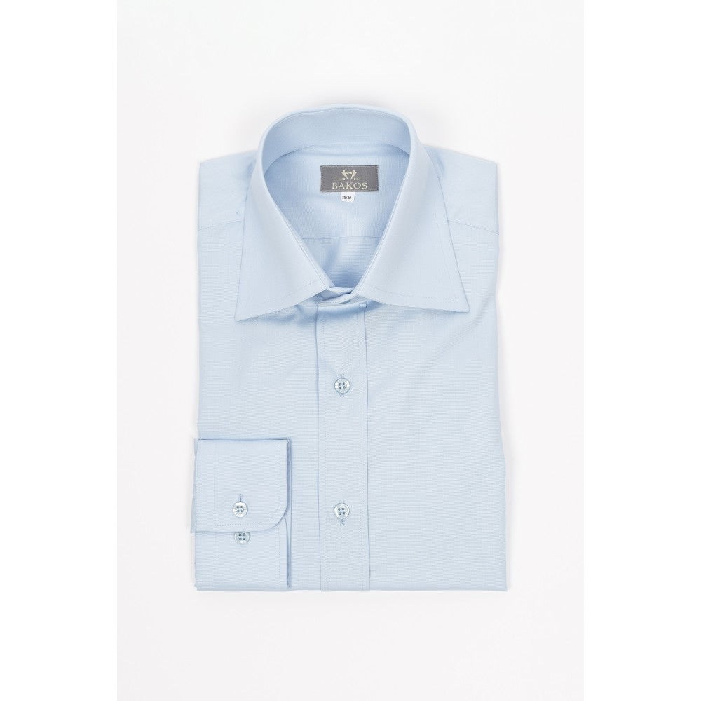 Blue Breathable Cotton Shirt Effortless Look