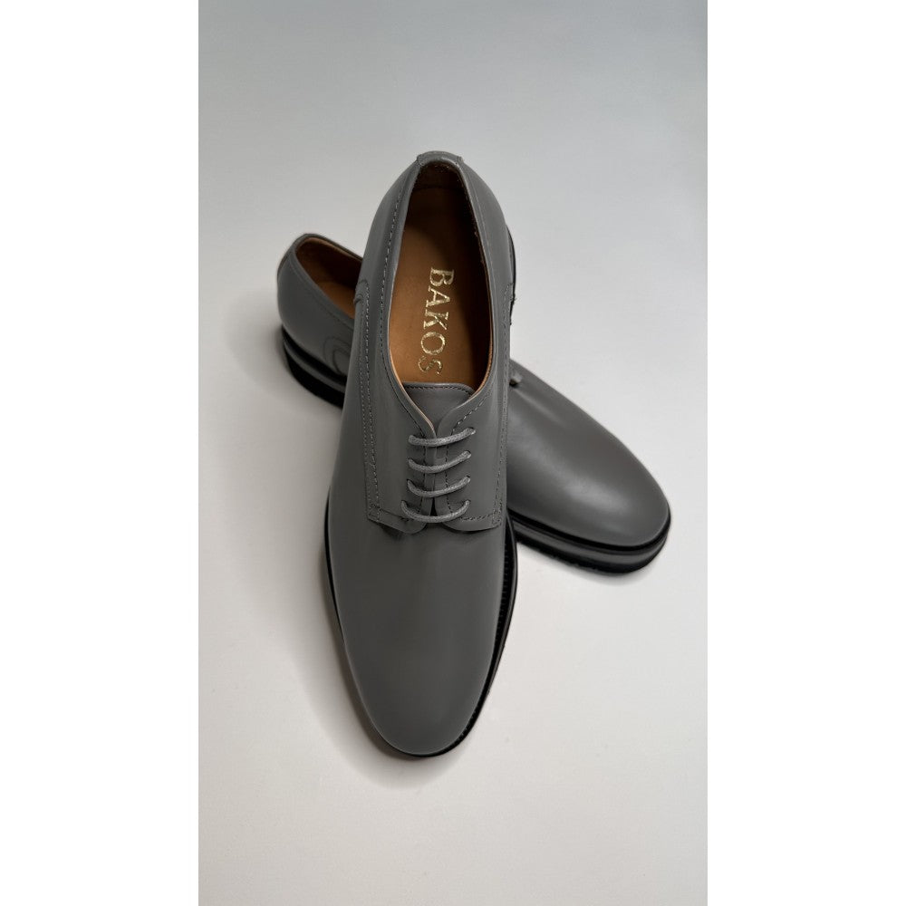 Grey Leather Shoes Handmade Comfort