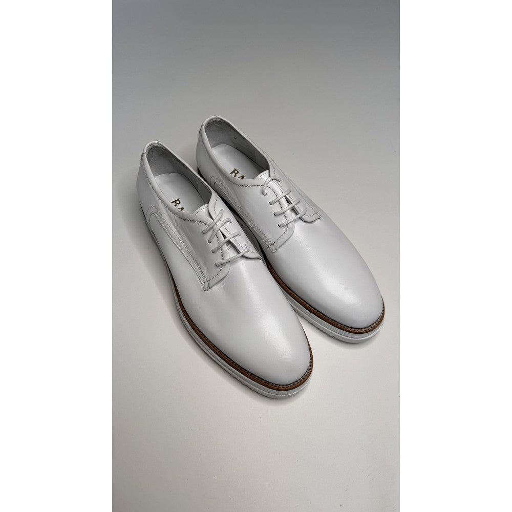 White Leather Shoes Handmade Comfort