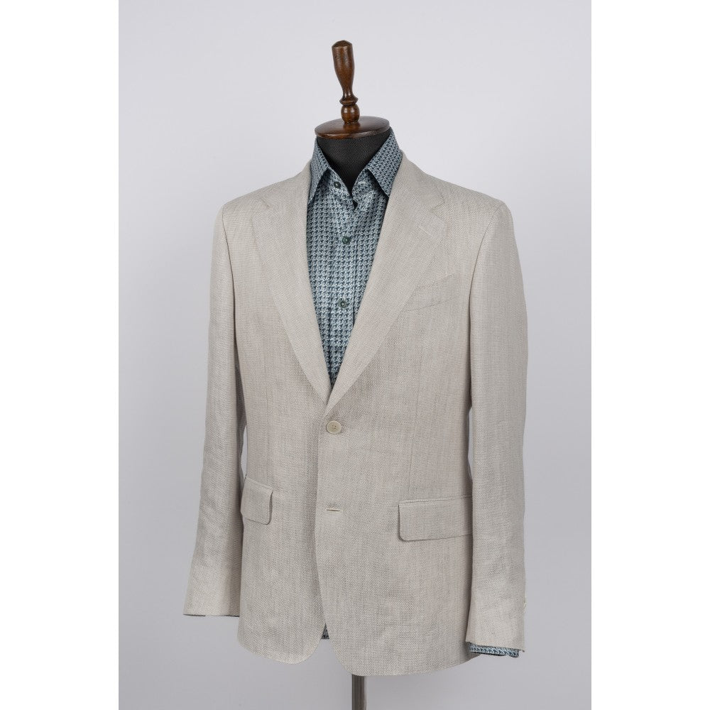 Beige Linen Jacket Elevated Style