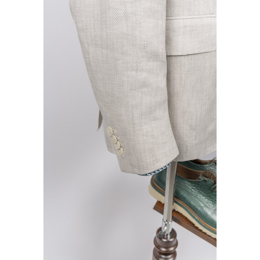 Beige Linen Jacket Elevated Style