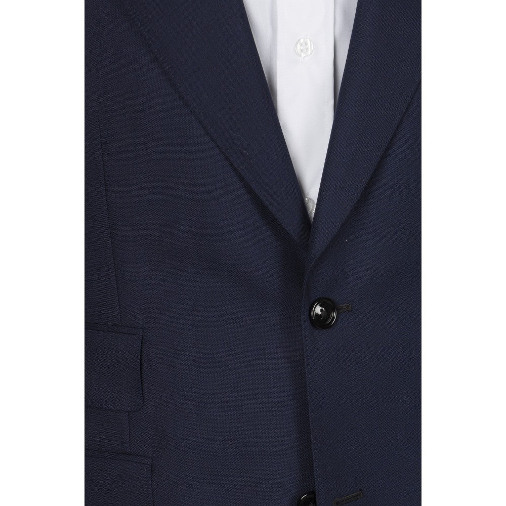 Rich Navy Blue Wool Suit