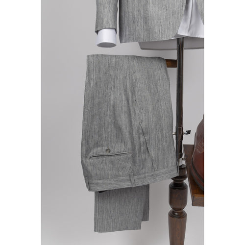 Grey Cotton Suit Modern Ease
