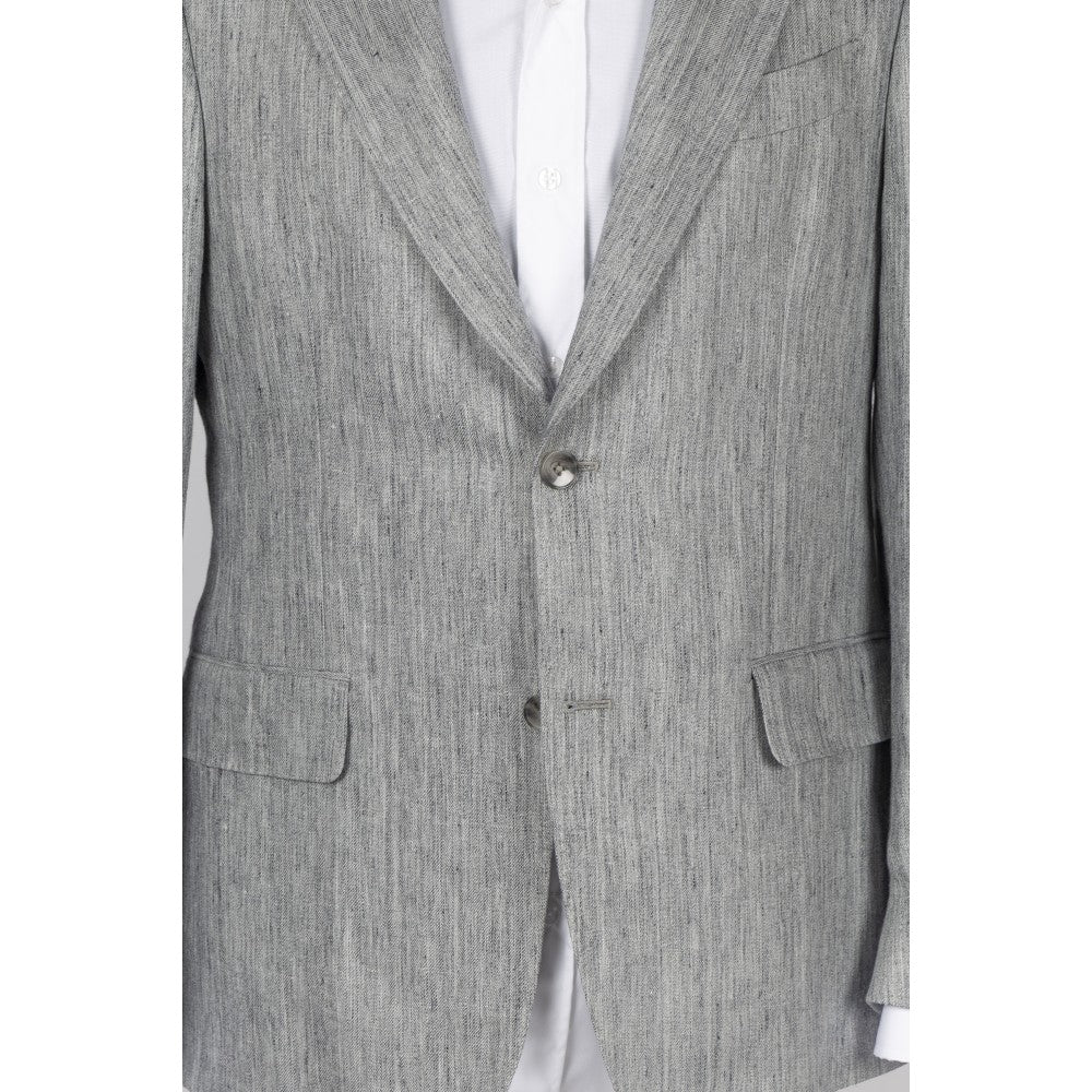 Grey Cotton Suit Modern Ease