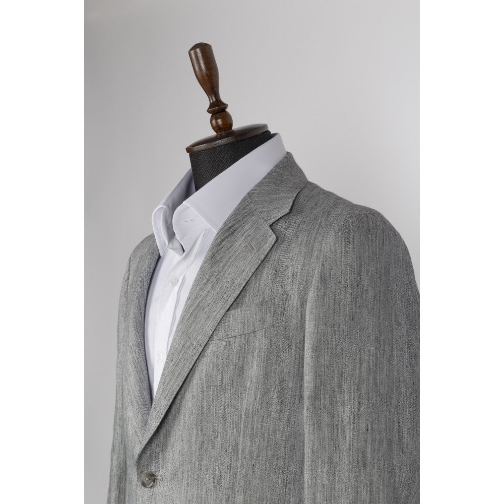 Grey Cotton Suit Modern Ease