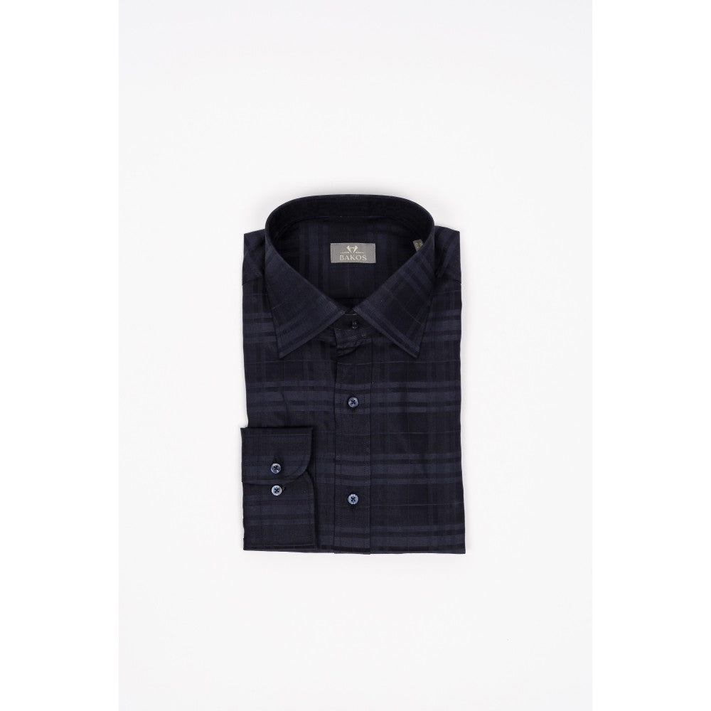 Dark Blue Classic Cotton Shirt