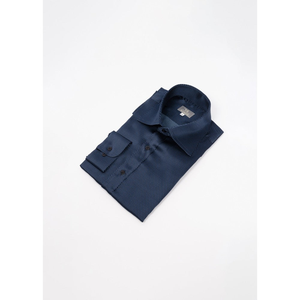 Navy Blue Silk Shirt Effortless Shine