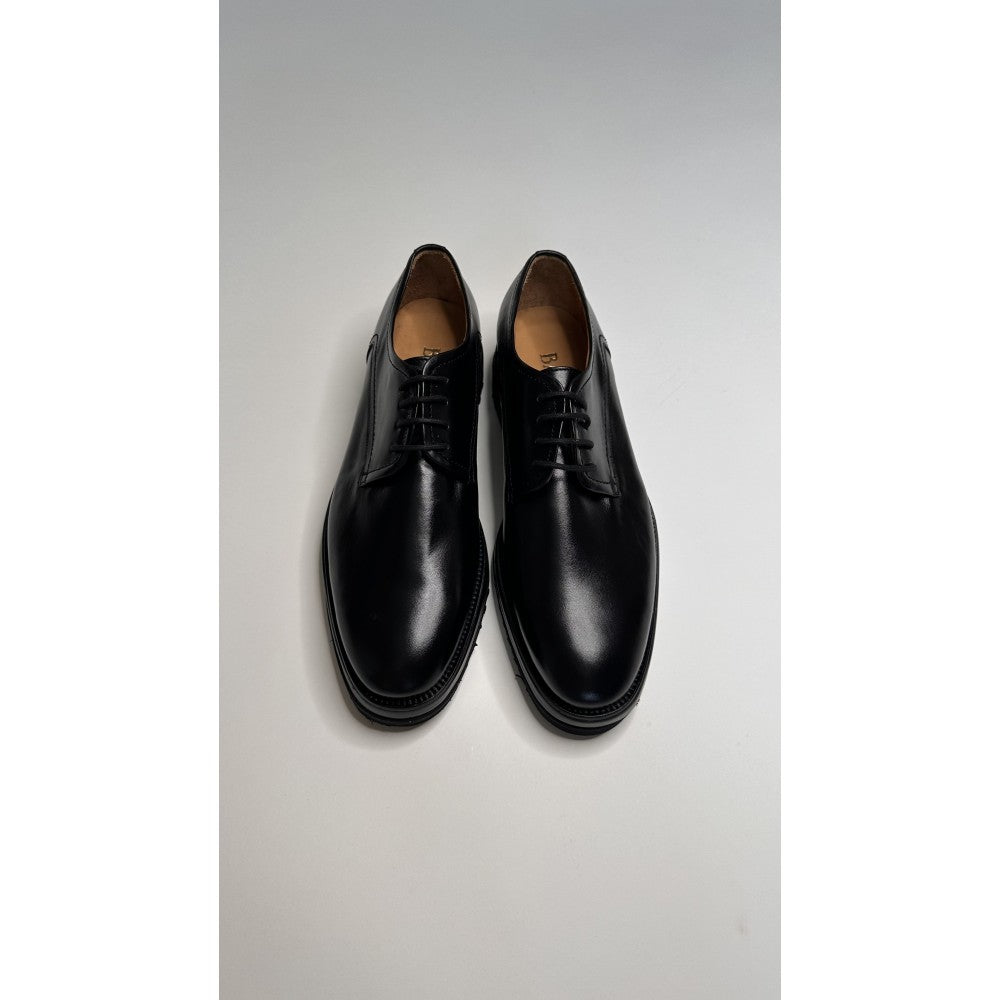 Black Leather Shoes Handmade Comfort