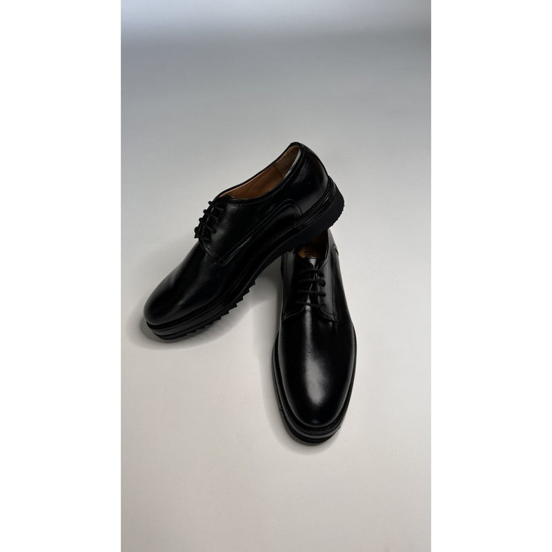 Black Leather Shoes Handmade Comfort