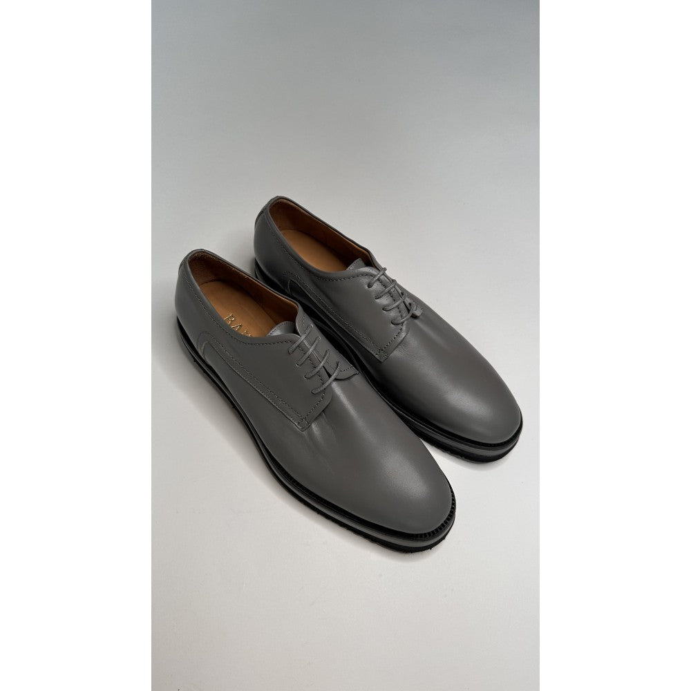 Grey Leather Shoes Handmade Comfort