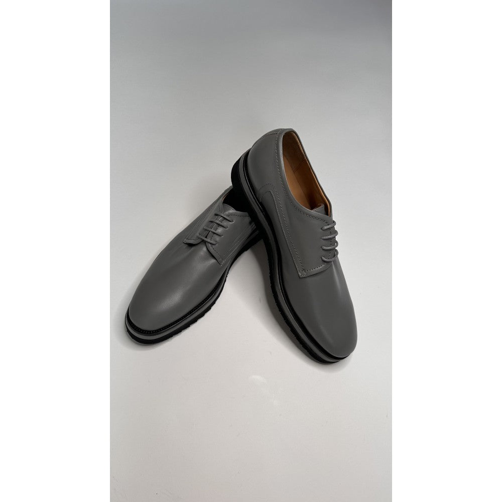 Grey Leather Shoes Handmade Comfort